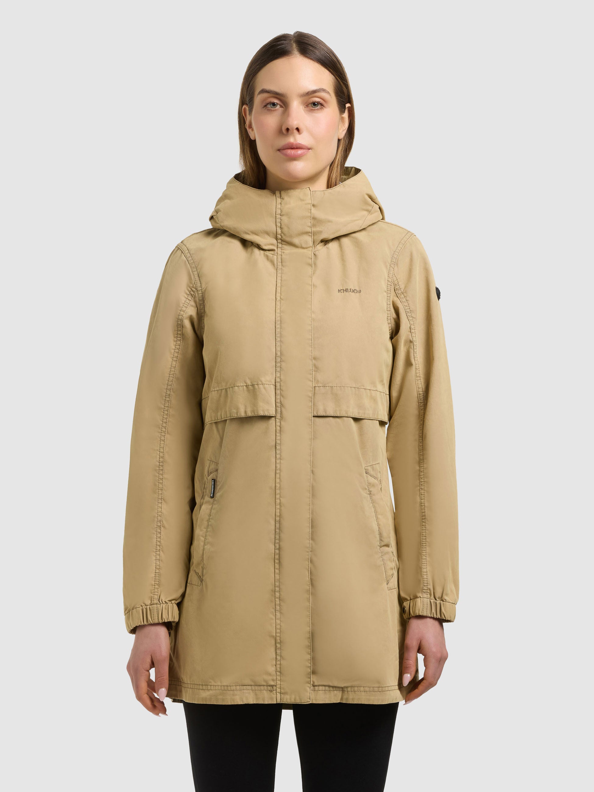 khujo-jacke-brava-latte-brown-damen-kapuzenjacke-slim-fit image 4