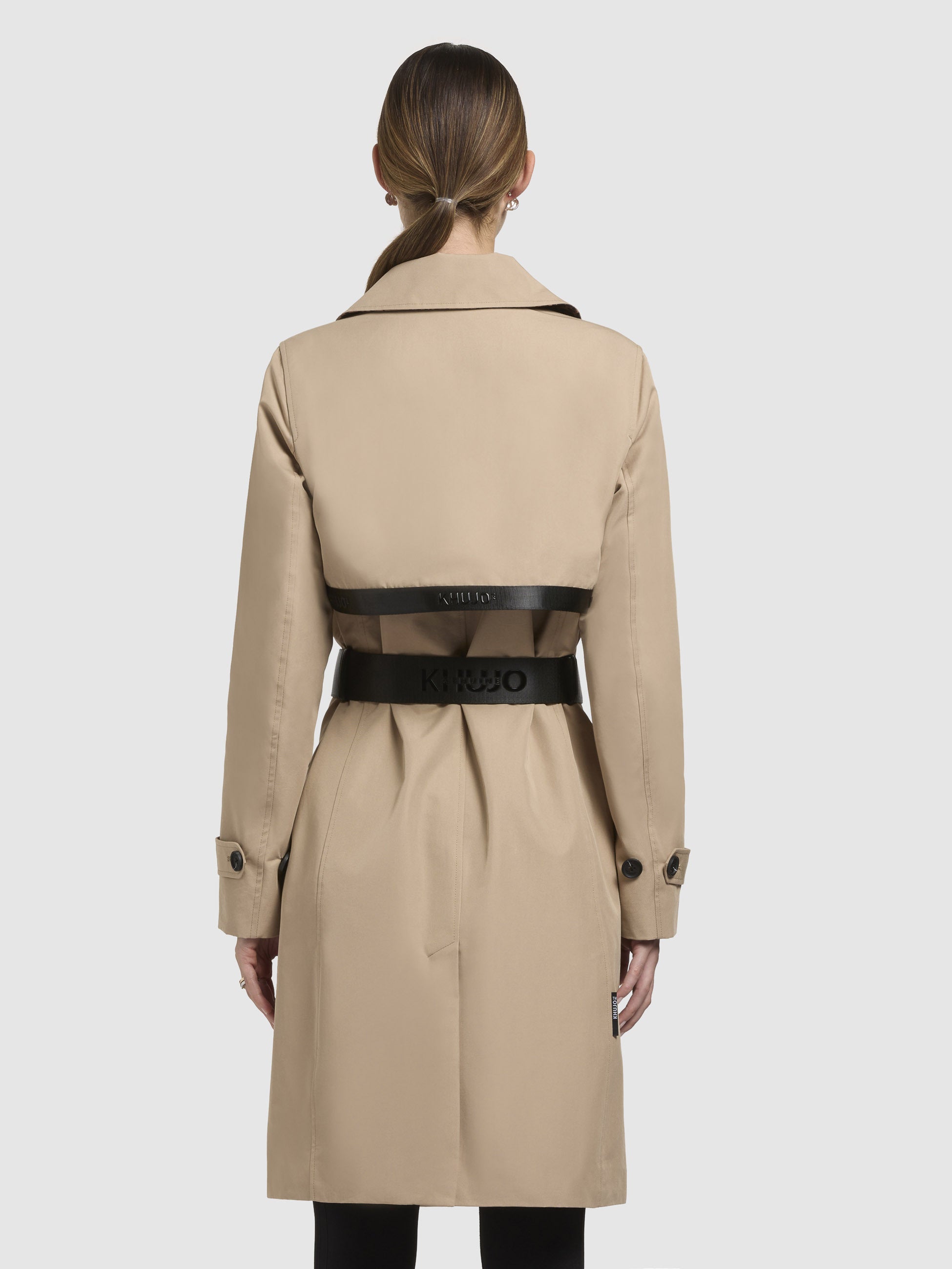 khujo-mantel-erine-sand-trenchcoat-kurzmantel-mit-g-rtel image 3