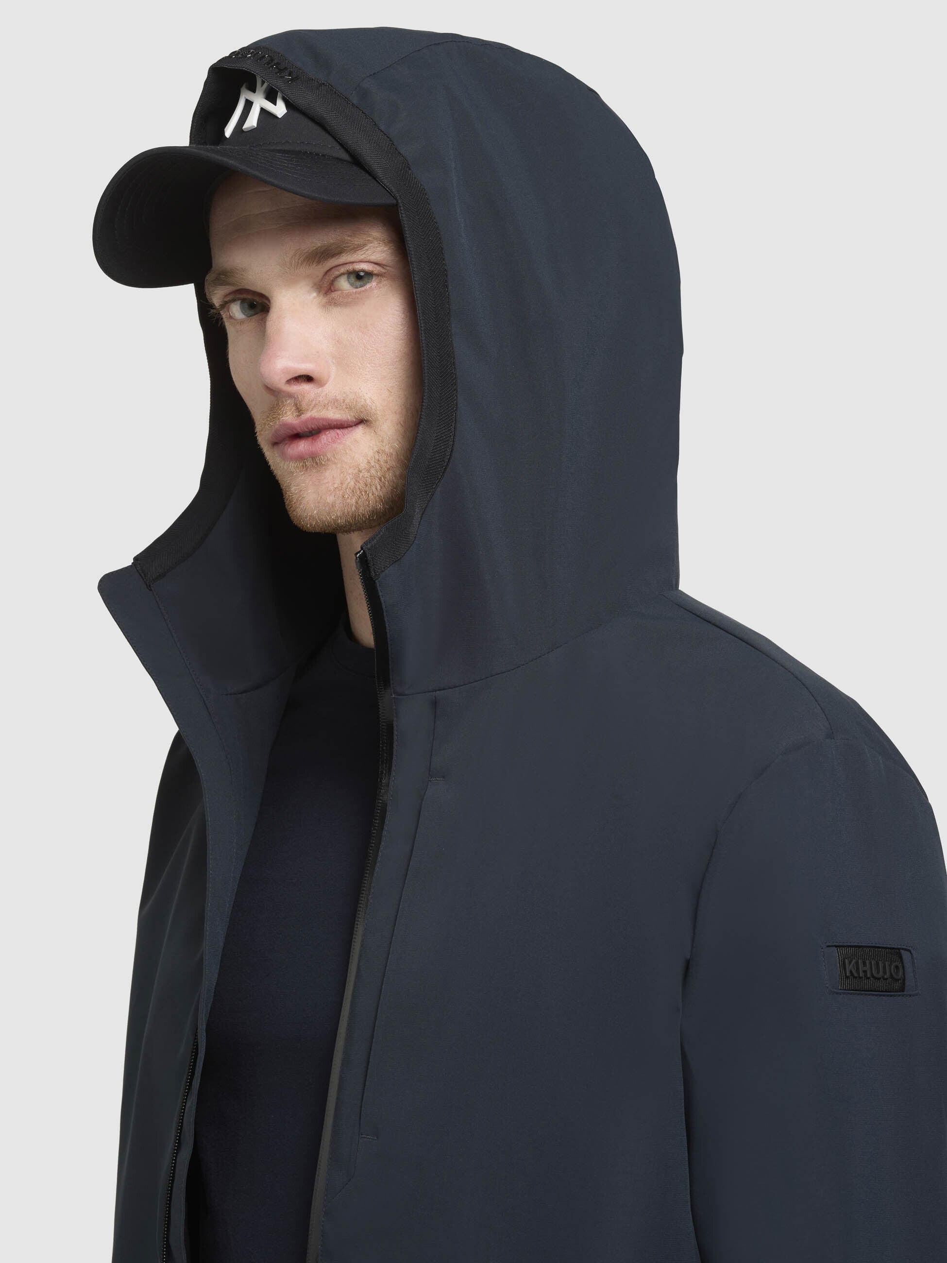 khujo-jacke-hamza-dunkelblau-basic-kapuzenjacke-regular-fit image 7