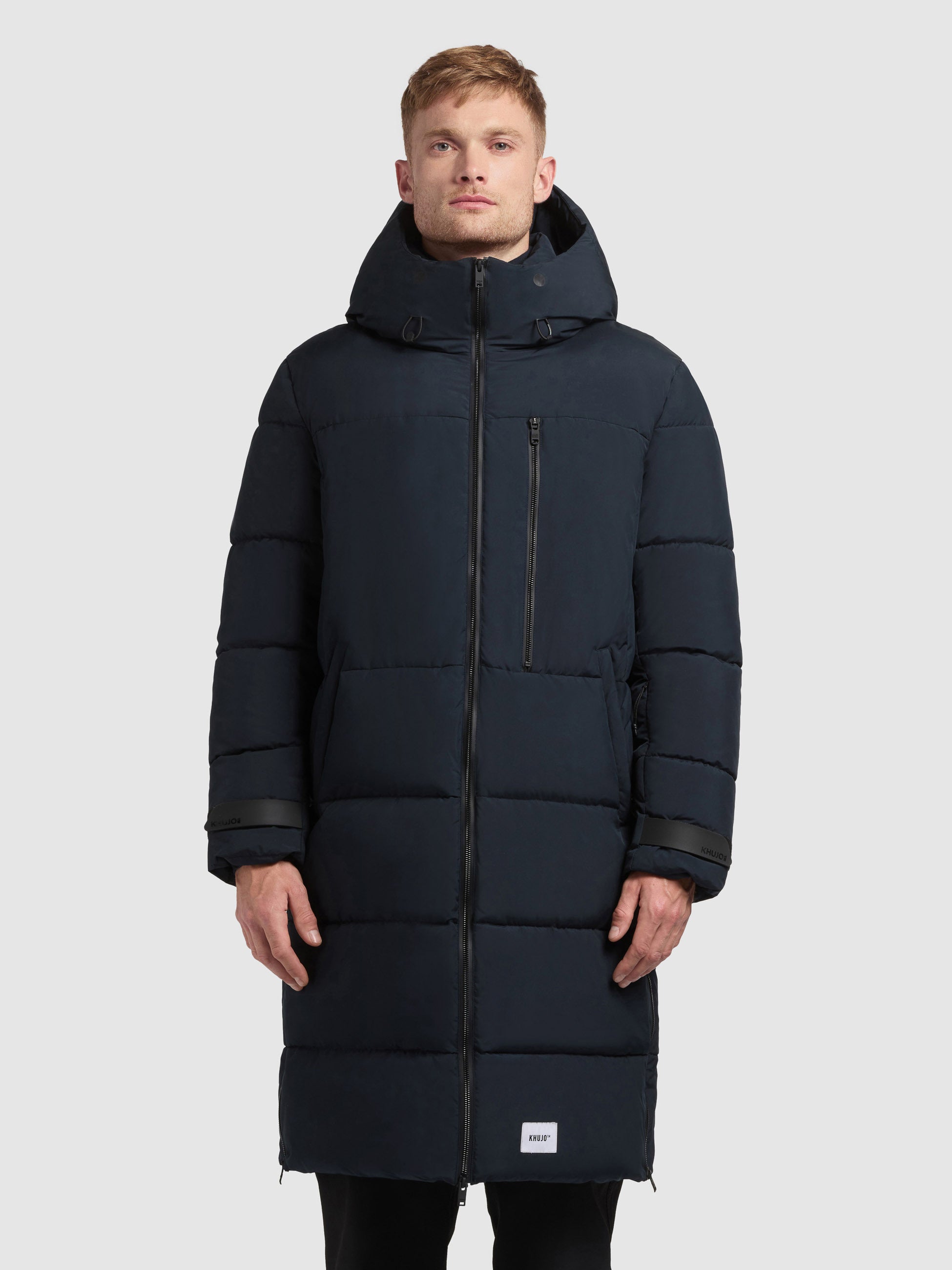 khujo-siram2-steppmantel-port-blue-knielanger-mantel-mit-kapuze-im-loose-fit image 4