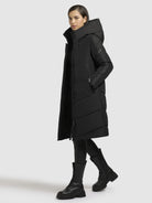 khujo-mantel-jange-black-knielanger-damen-steppmantel-schwarz image 2