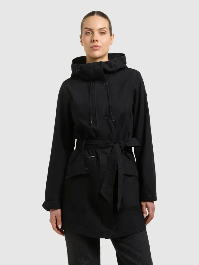 khujo-jacke-prea-damen-sommerparka-black-black-mit-g-rtel image 1