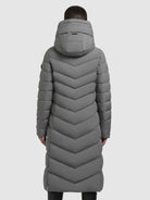 khujo-coat-stoane-gray-wadenlanger-damen-steppmantel-grau-figurbetont image 3