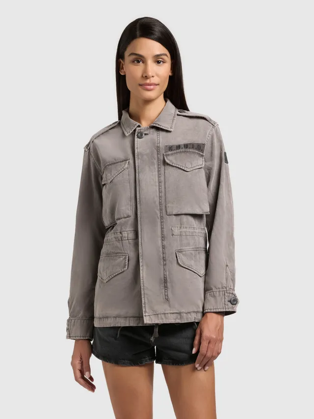 khujo-jacke-buni-slate-grey-fieldjacke-damen-aus-baumwoll-twill image 1