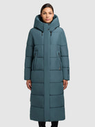 khujo-coat-soulani4-dim-blue-damen-steppmantel-wadenlang-mit-kapuze image 4