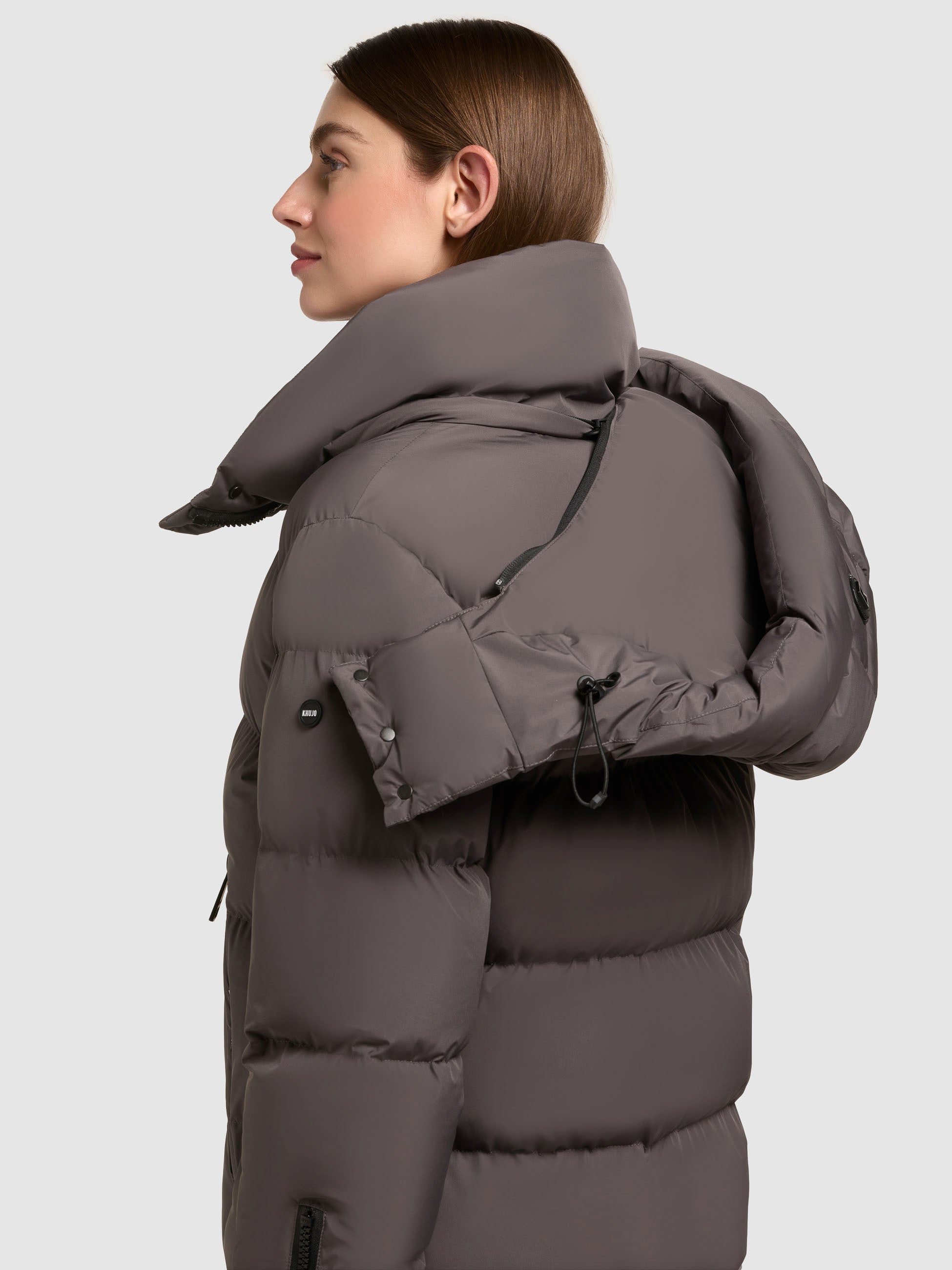 khujo-holly-damen-steppmantel-graphite-grey-fellimitat-kragen image 8