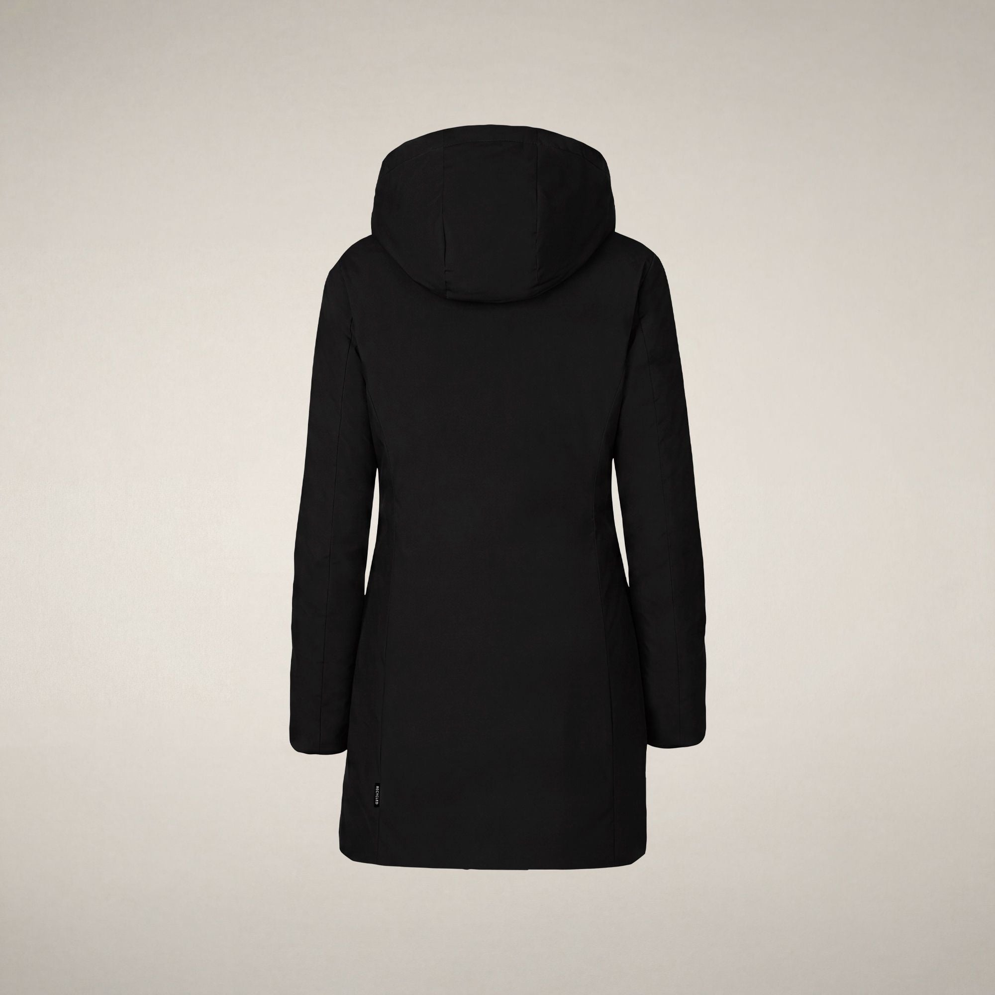 save-the-duck-nellie-damen-parka-schwarz-a-linie-mit-verwandelbarer-kapuze image 4