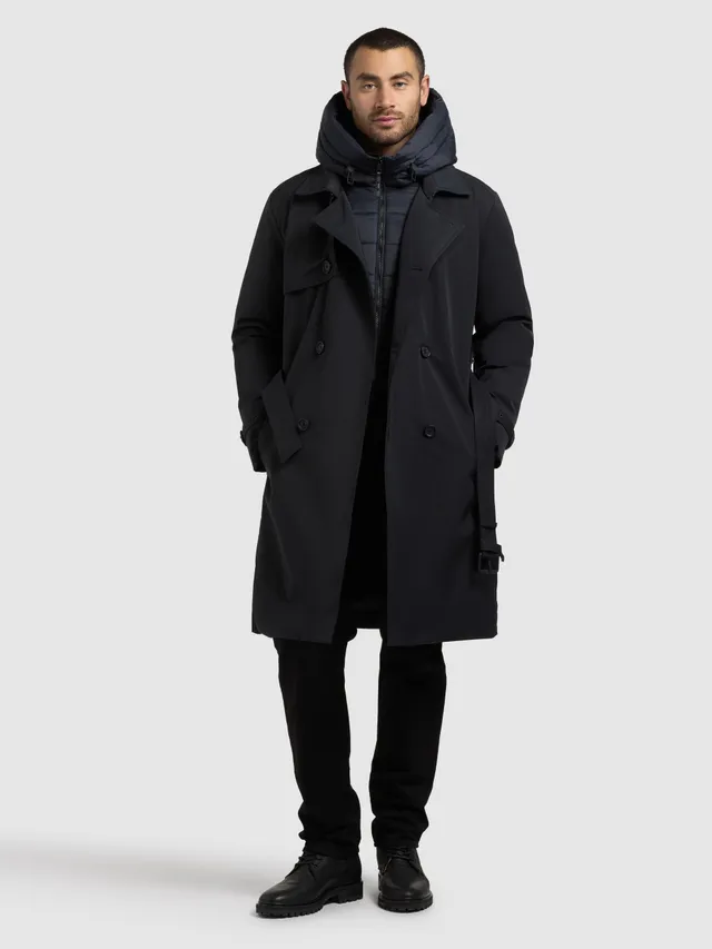 khujo-coat-tarm-port-blue-trenchcoat-kurz-damen image 1