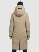 khujo-mantel-aribay5-sand-lange-damen-steppjacke-mit-strick-mix image 3