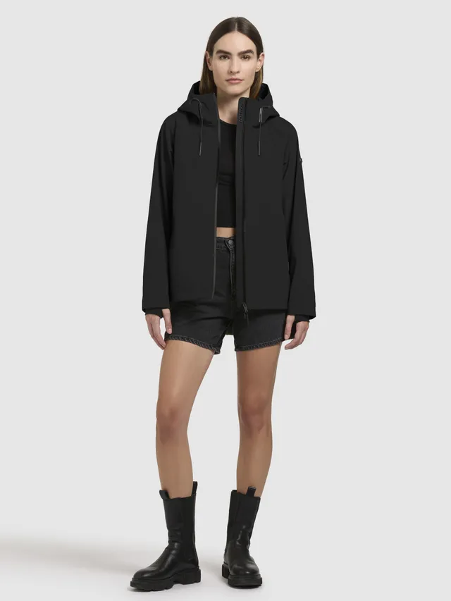 khujo-woom-jacke-schwarz-wasserabweisende-regenjacke-f-r-damen image 1