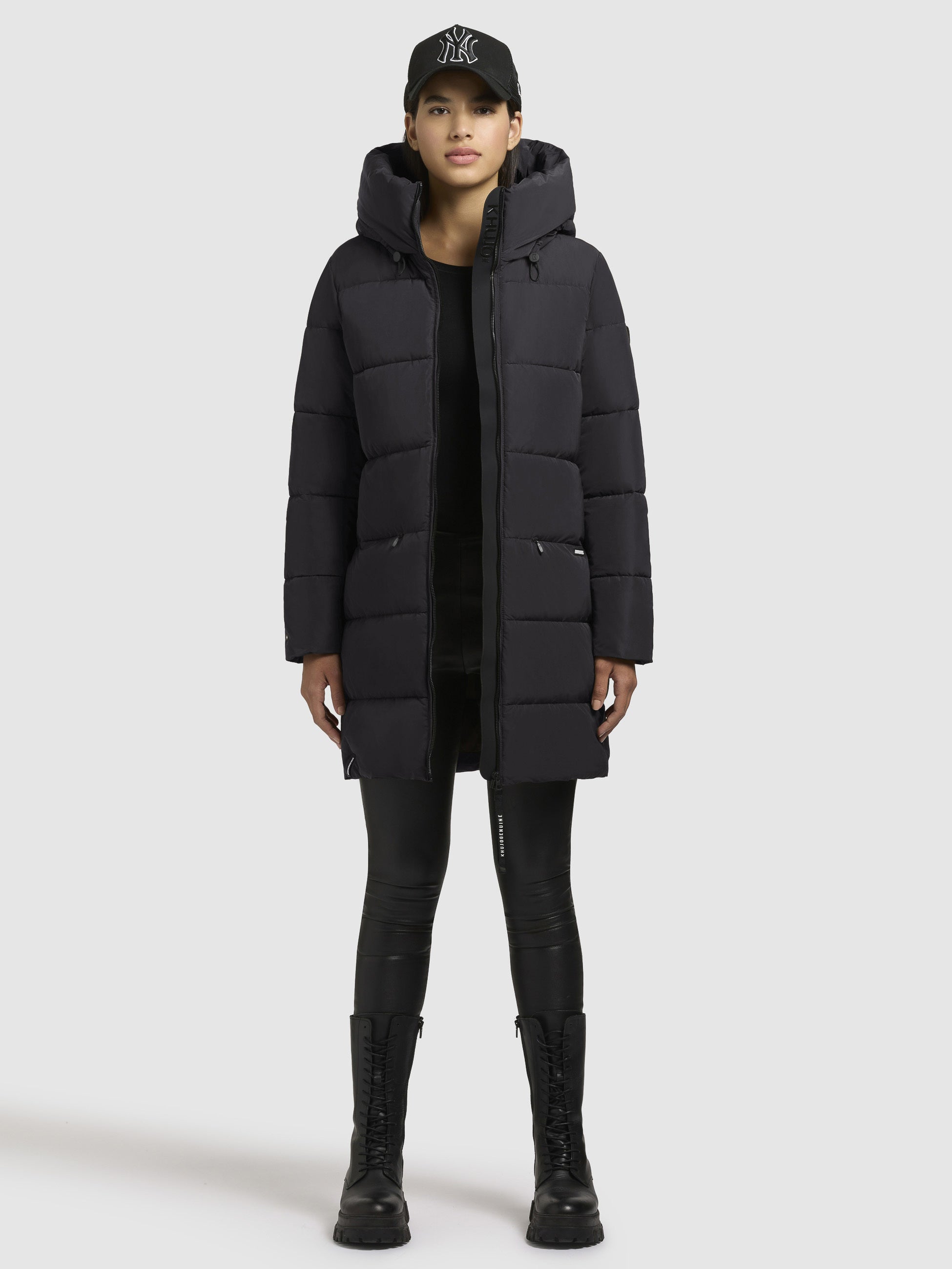 khujo-mantel-phia-dunkelgrau-wintermantel-damen-loose-fit-wattiert image 6