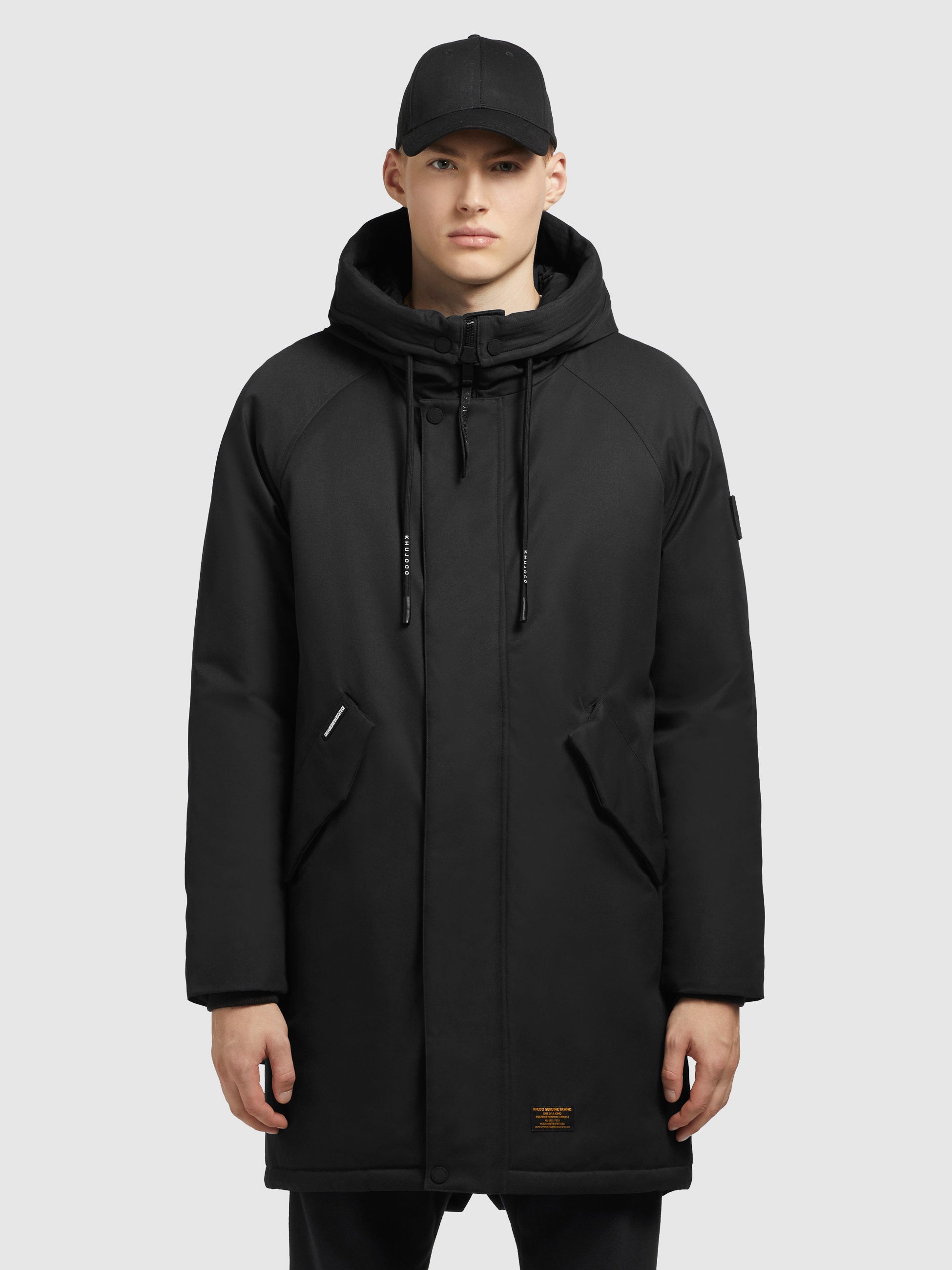 khujo-wintermantel-tandem-schwarz-parka-loose-fit image 4