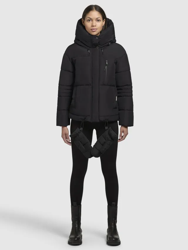 khujo-jacke-peeke-with-gloves-schwarz-damen-winterjacke image 1
