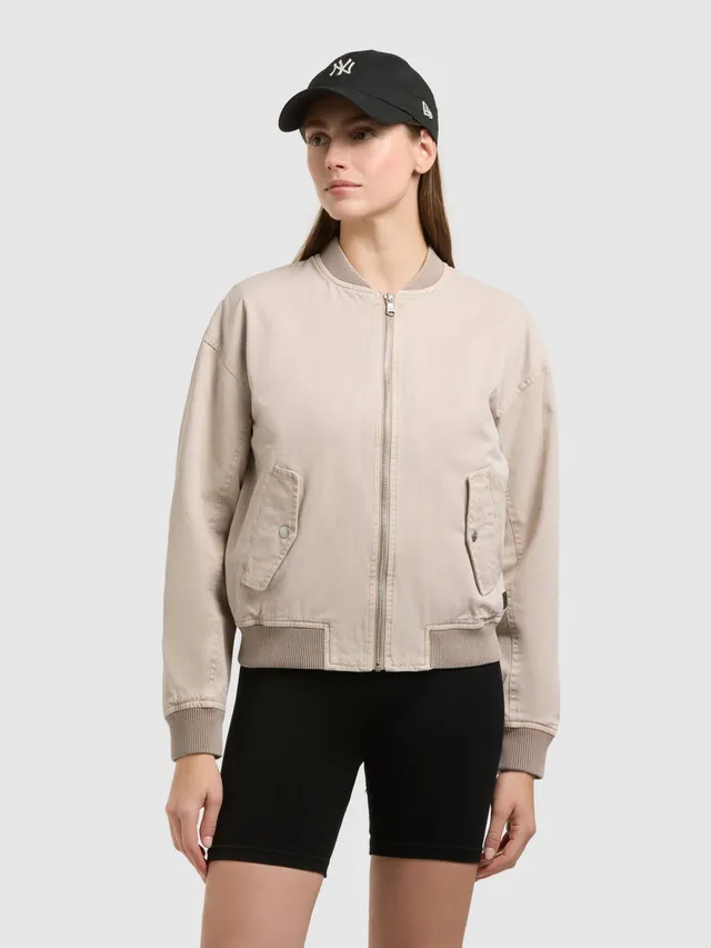 khujo-inie-damen-blouson-greige-baumwoll-twill-regular-fit image 1