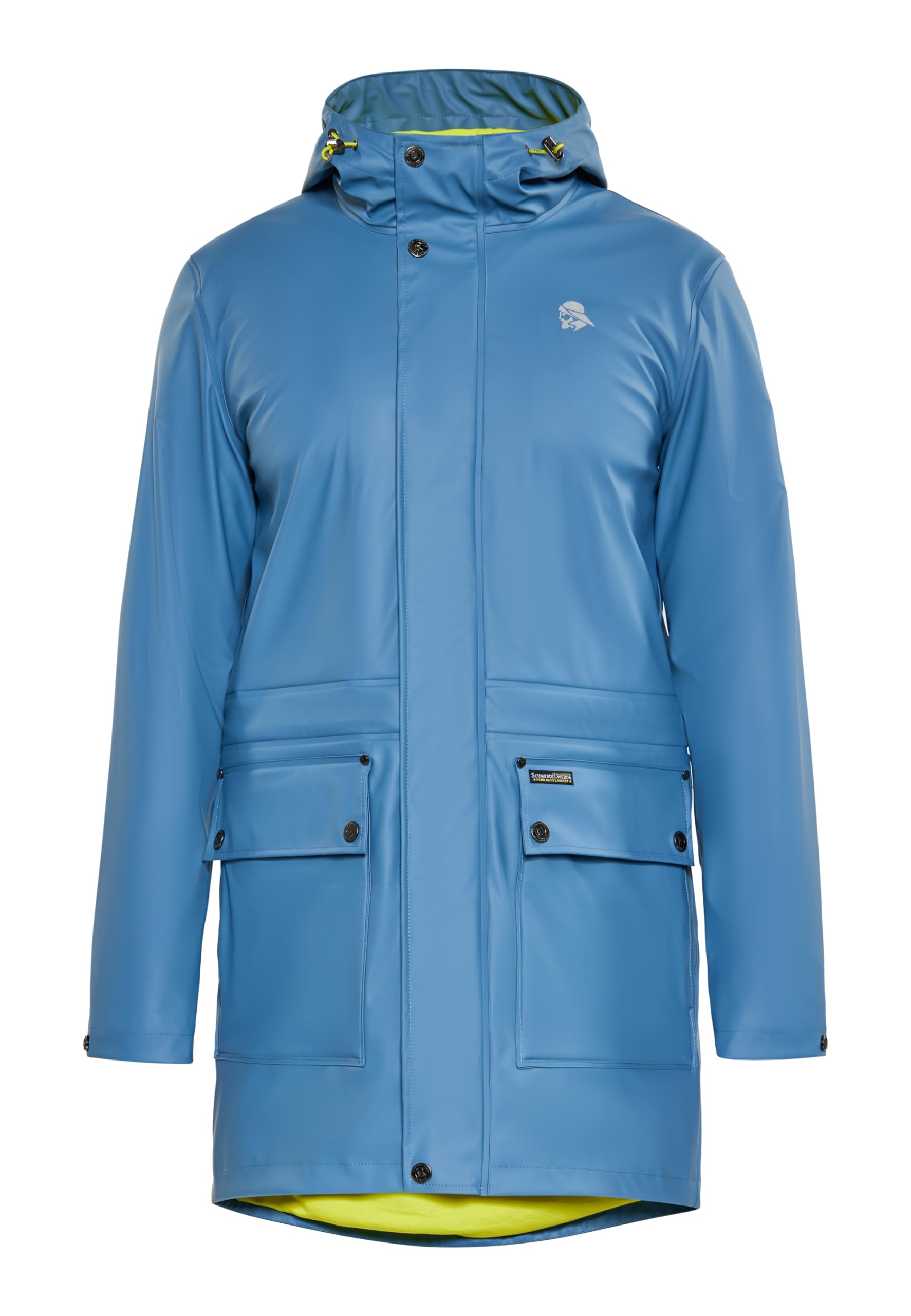 schmuddelwedda-herren-regenmantel-oberschenkellange-jacke-mit-kapuze image 1
