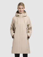 khujo-mantel-liede-beige-kurzer-damen-regenmantel-mit-kapuze image 4