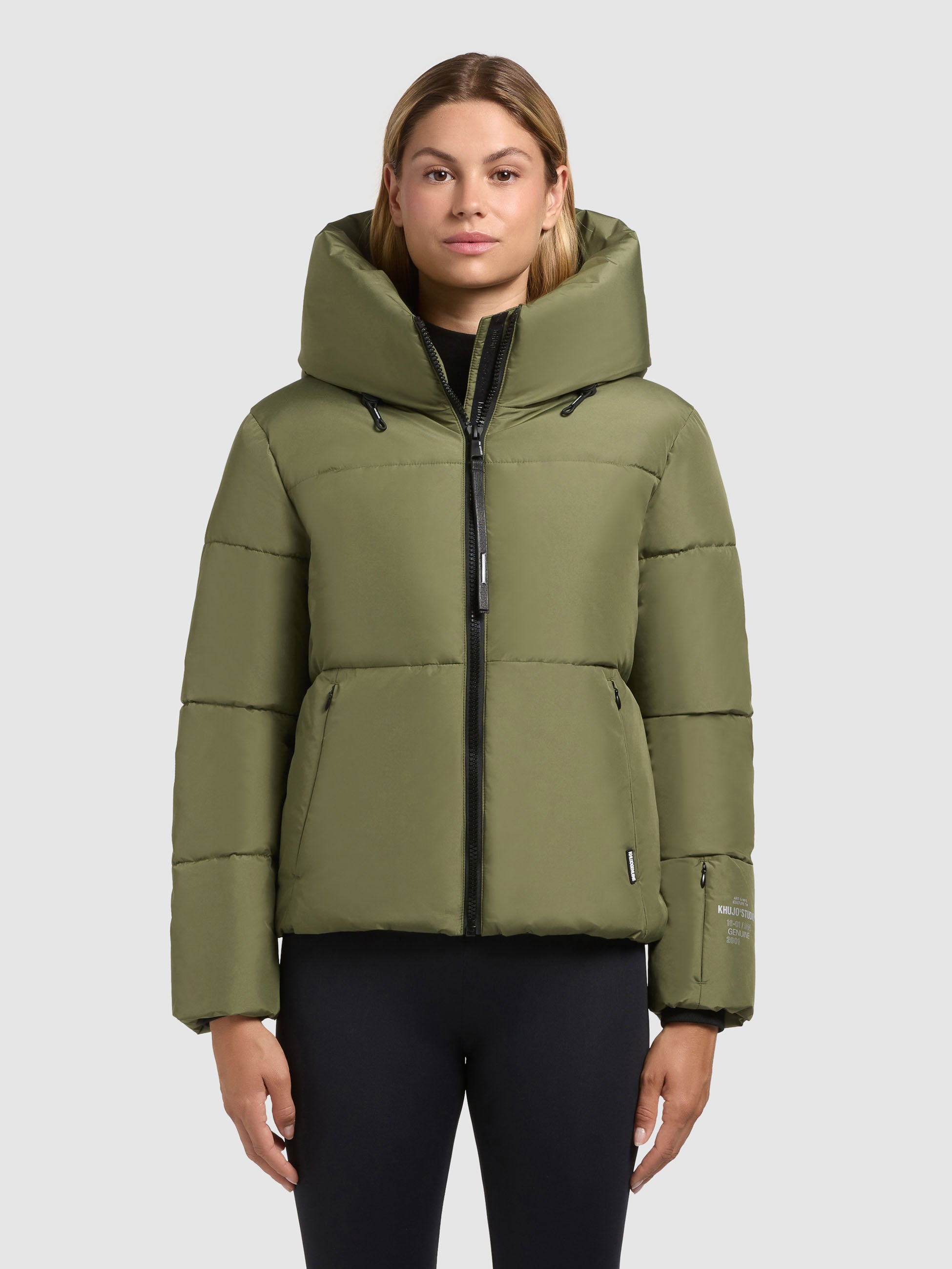 khujo-jacke-audrey-matt-fern-green-h-ftlange-steppjacke-loose-fit image 4