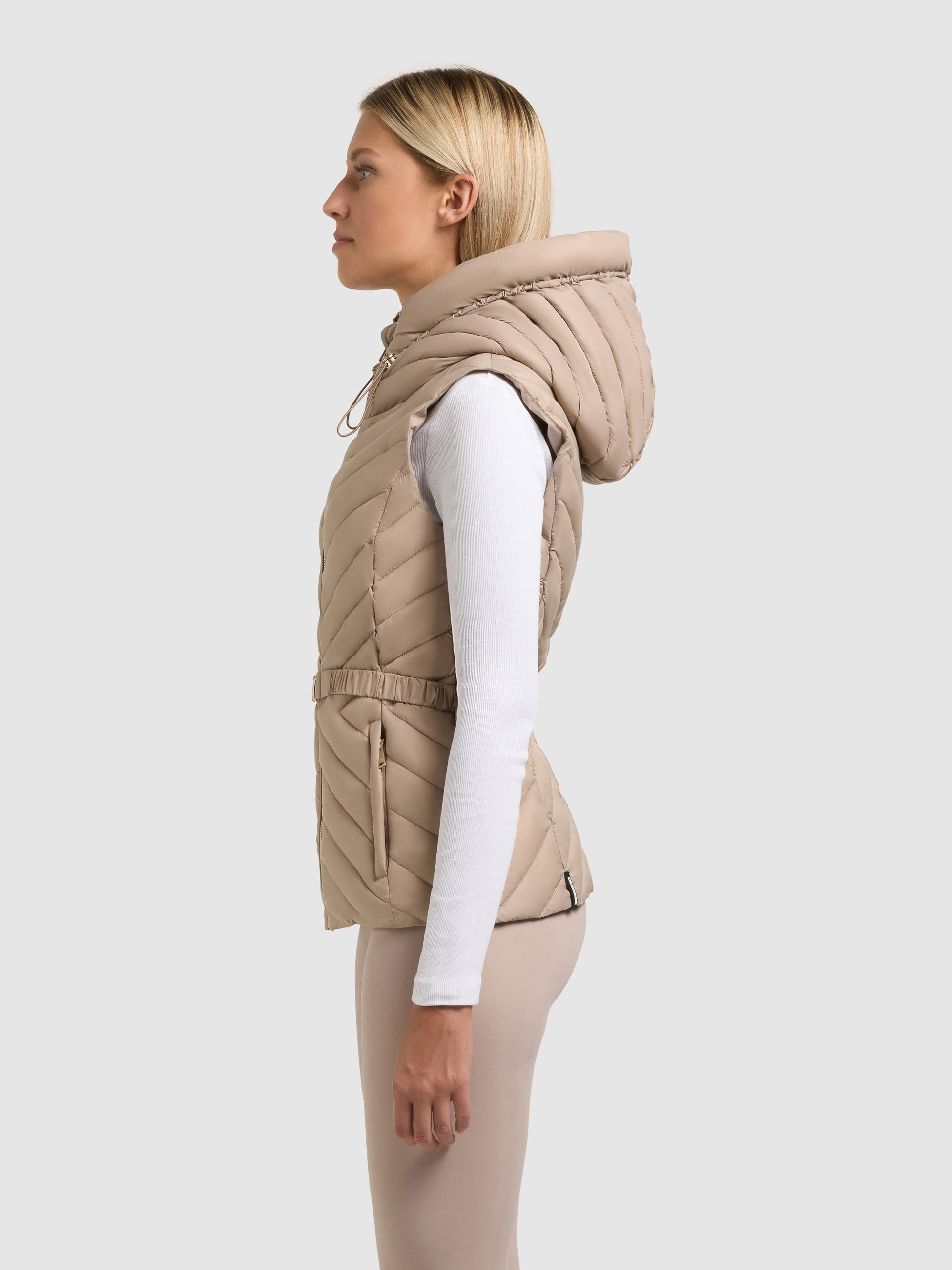khujo-demie-steppweste-latte-beige-slim-fit-damenweste-mit-g-rtel-und-kapuze image 5