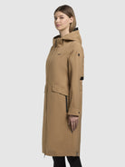 khujo-femke-damen-mantel-sand-regenmantel-slim-fit-mit-kapuze image 5