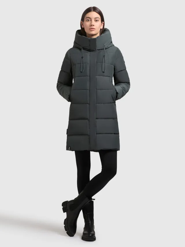 khujo-mantel-heather-foam-green-damen-steppmantel-kurz image 1