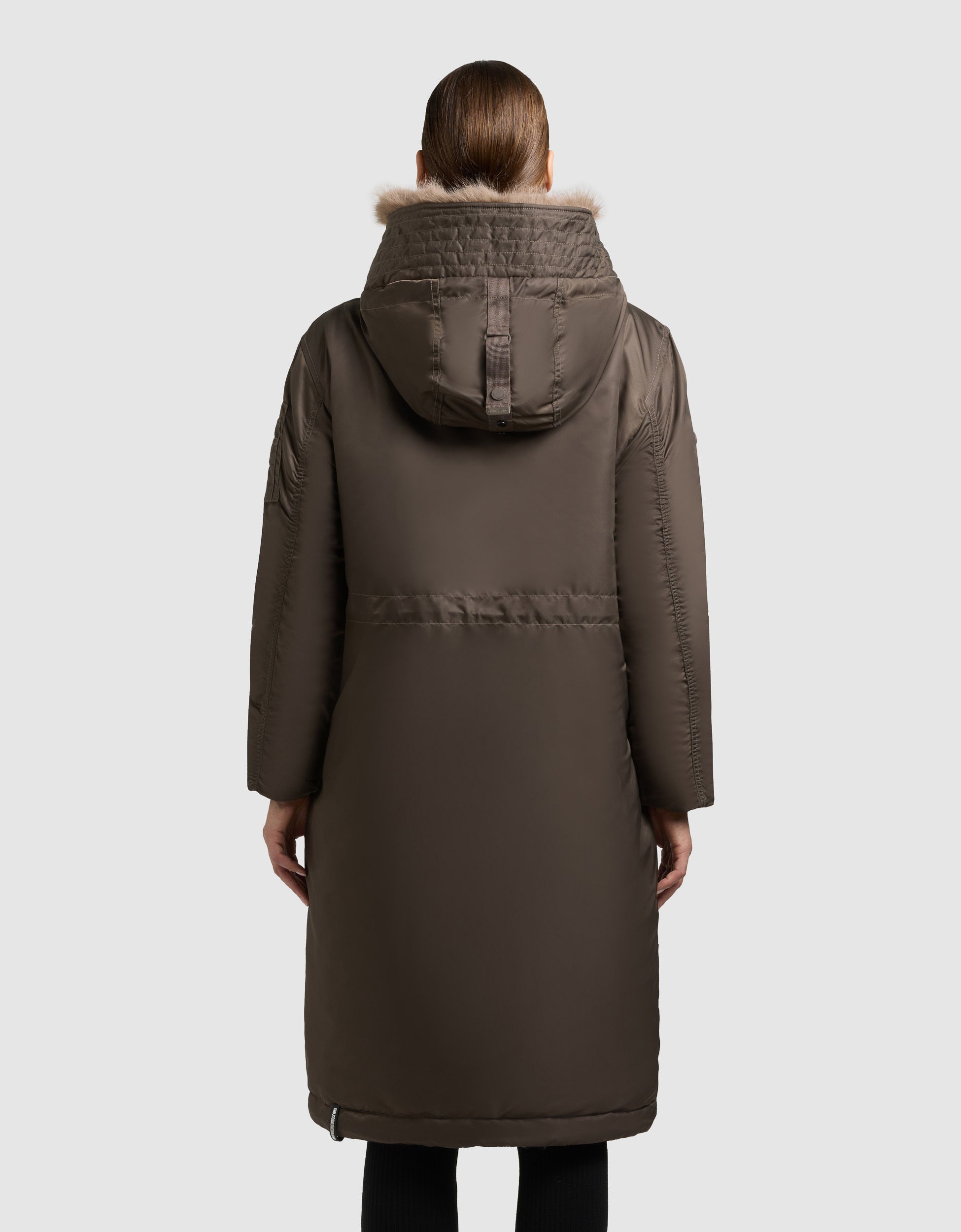 khujo-mantel-oliva-potter-brown-damen-wintermantel-loose-fit-bomber-style image 3