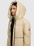 khujo-coat-lorsa-steppmantel-beige-wasserabweisend-loose-fit image 7