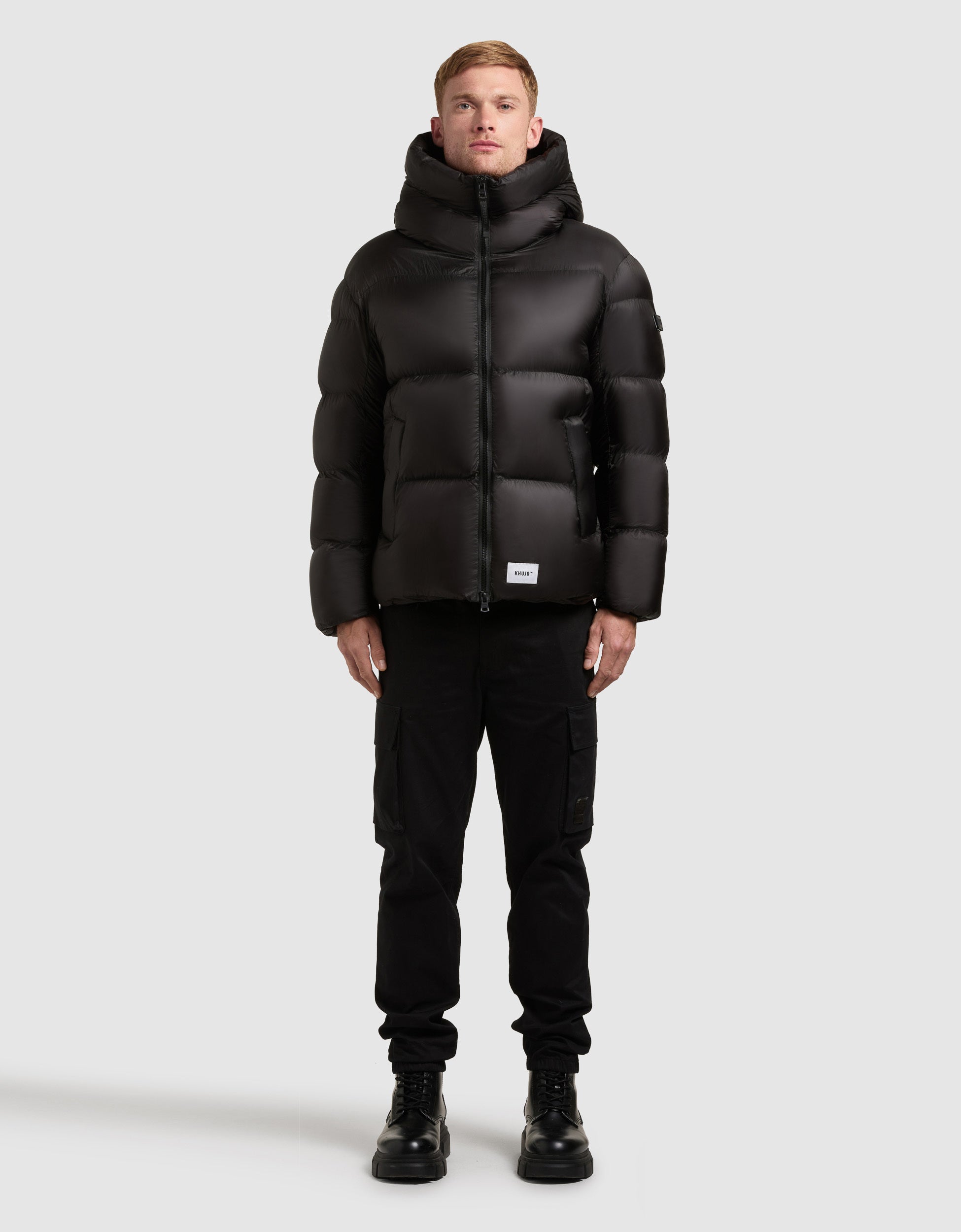 khujo-dane-damen-jacke-black-h-ftlange-steppjacke-mit-kapuze-in-crinkle-optik image 1