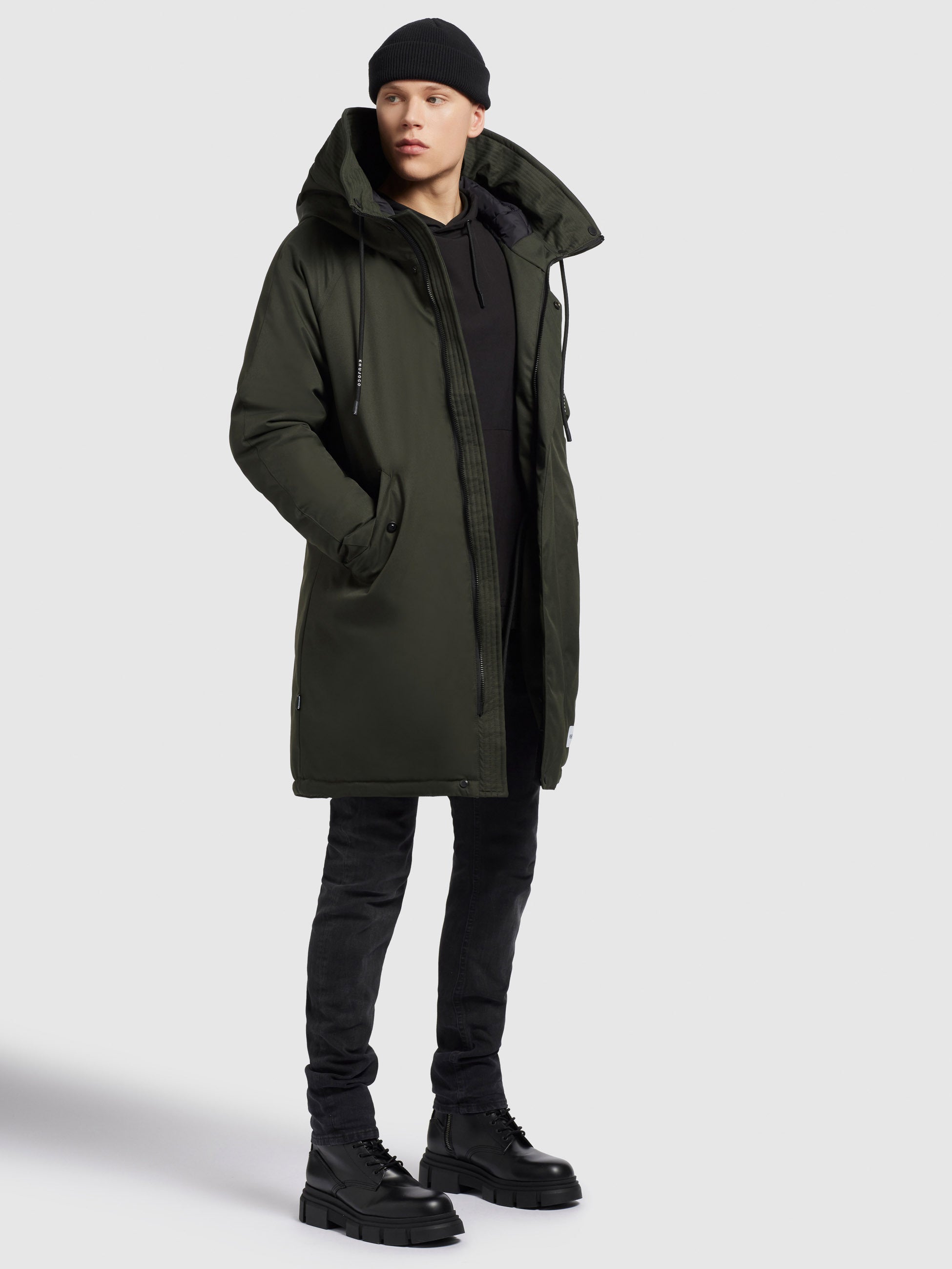 khujo-kurzmantel-hant-dark-green-damen-winterjacke-leicht-wattiert image 6