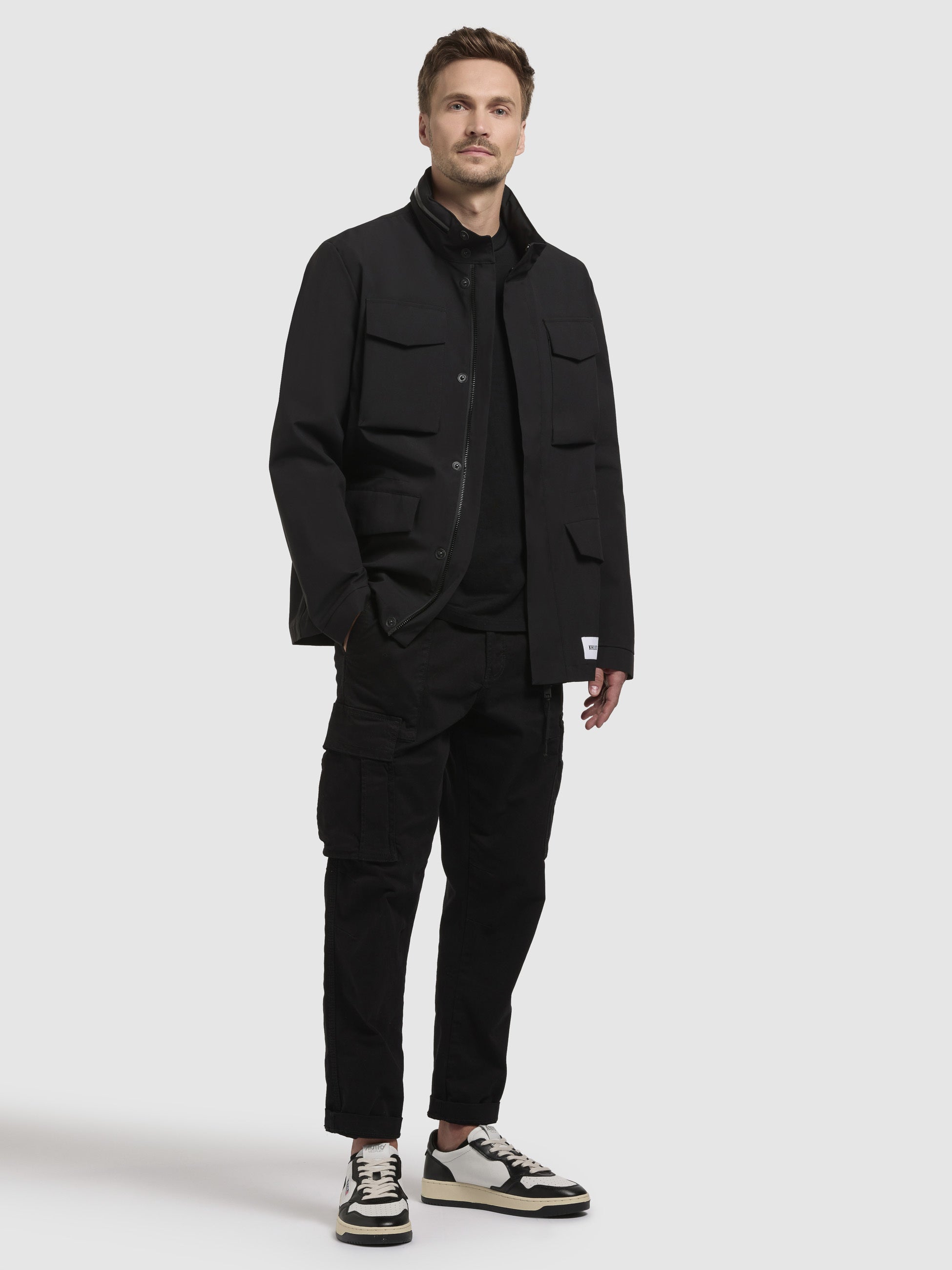 khujo-jacke-arlo-cargojacke-fieldjacket-schwarz image 1