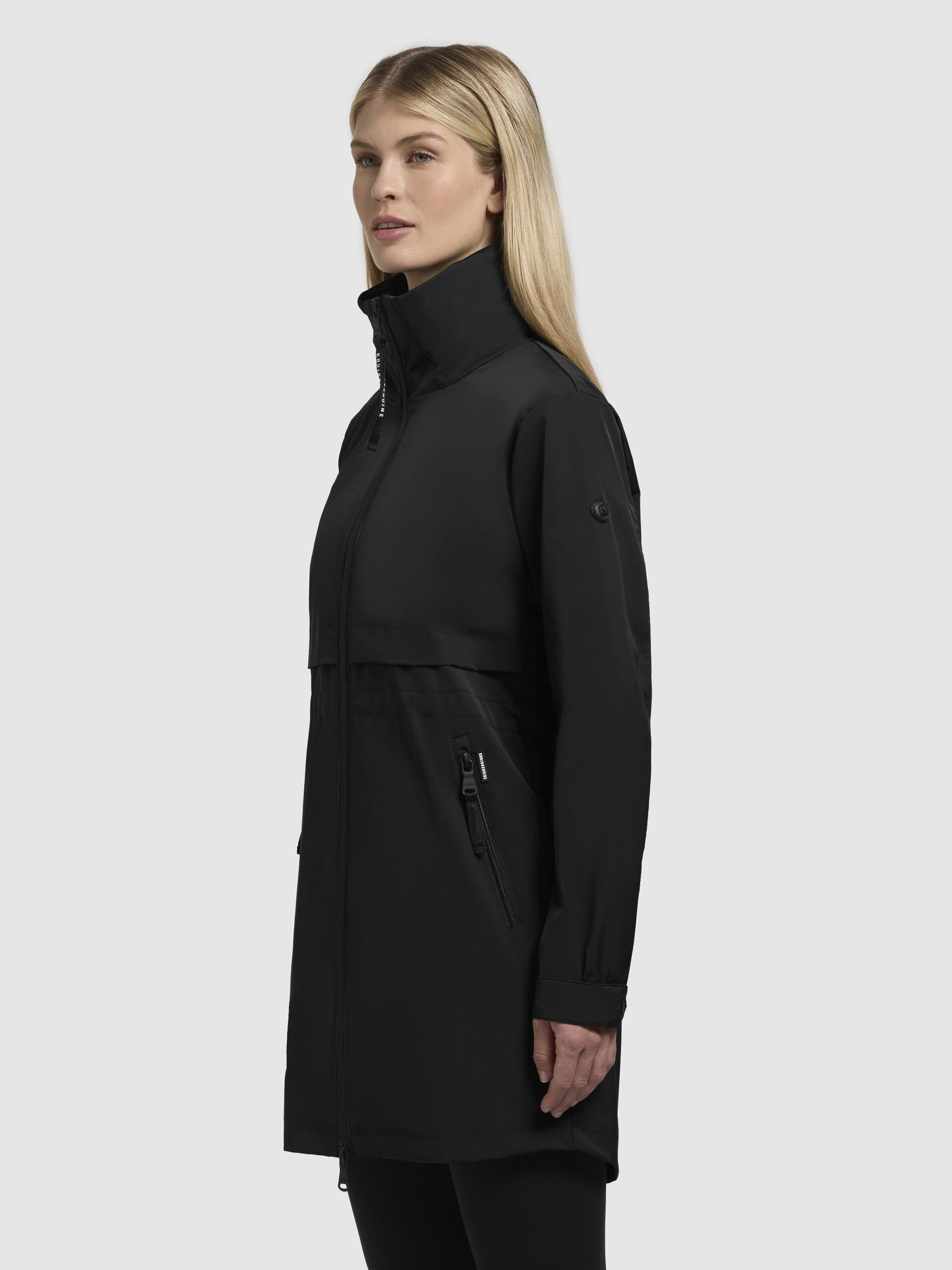 khujo-mantel-narin-schwarz-damen-sommerparka-regular-fit image 5