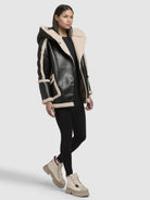 khujo-jacket-katy-black-damen-blouson-jacke-teddyfleece-kunstleder image 2