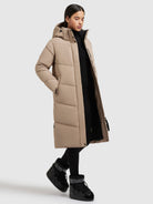 khujo-coat-torino4-sand-damen-steppmantel-knielang image 6