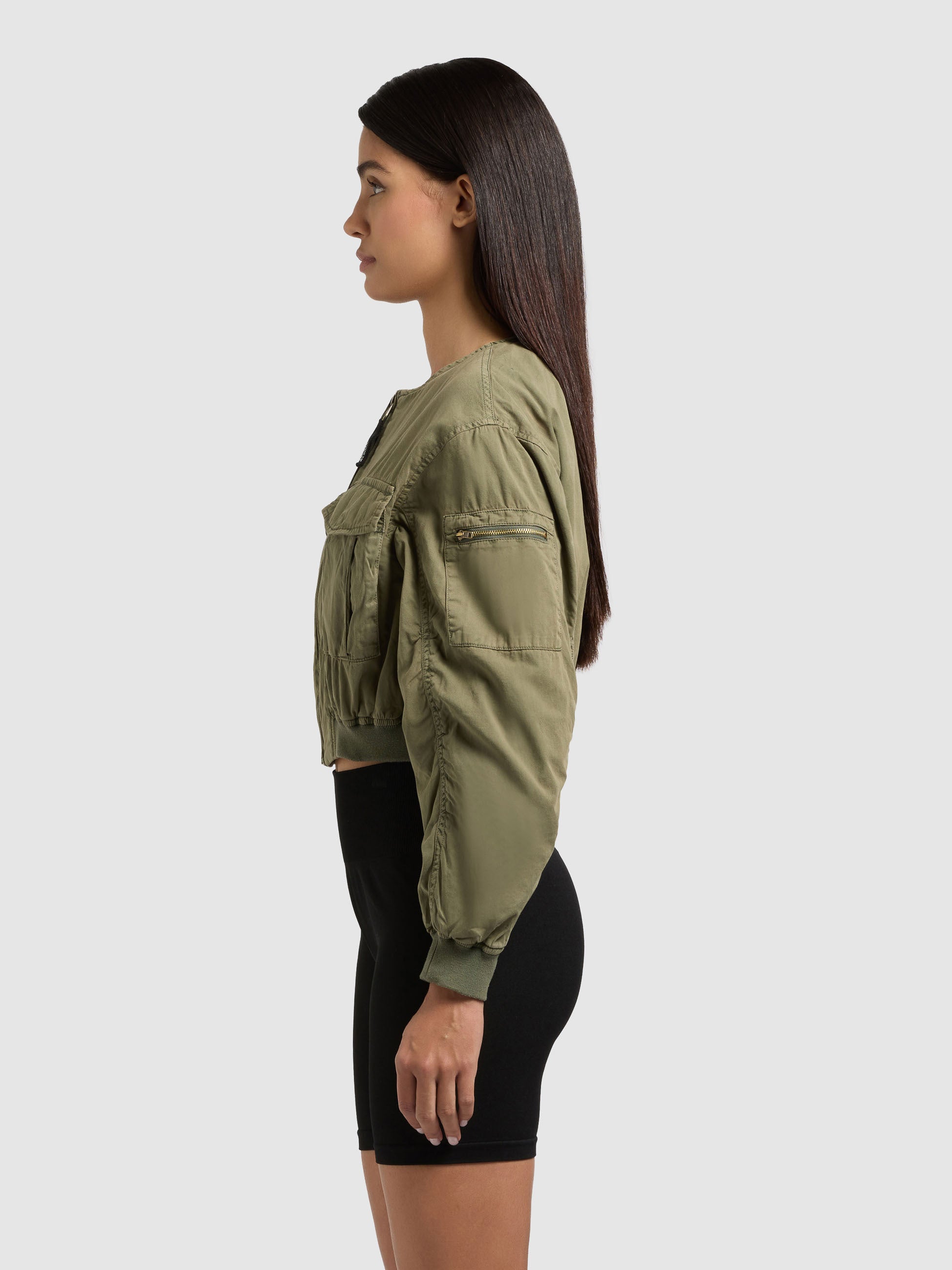 khujo-romy-blousonjacke-olive-cropped-cargojacke-aus-baumwoll-twill image 5