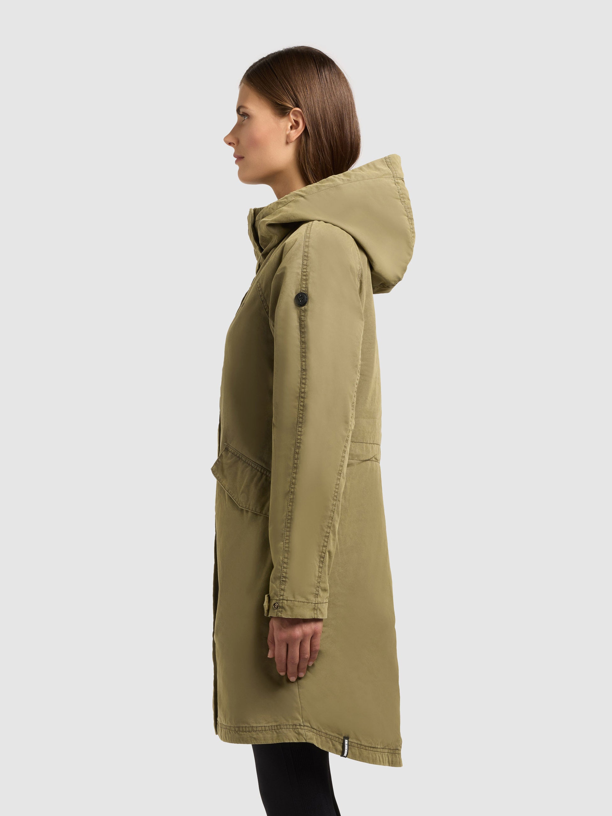 khujo-mantel-leal-turtle-green-damen-parka-vintage-look image 5