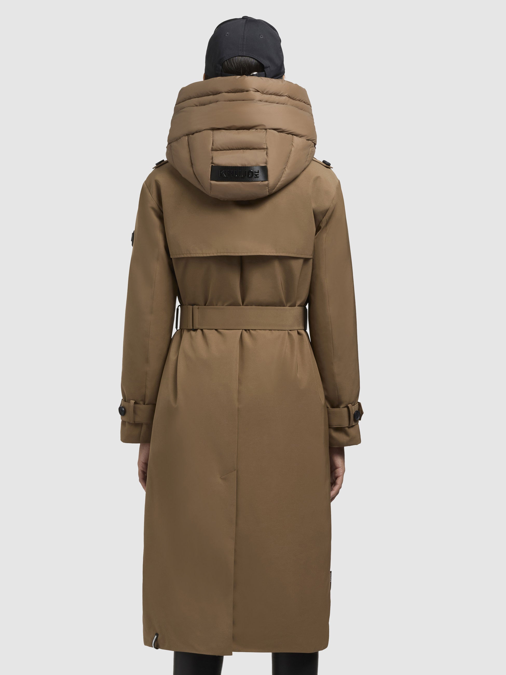 khujo-elena-mantel-hellbraun-knielanger-trenchcoat-mit-steppeinsatz image 3