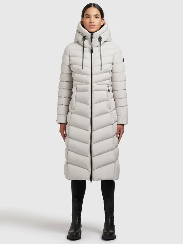 khujo-coat-ingram3-matt-light-gray-damen-steppmantel-knielang image 1