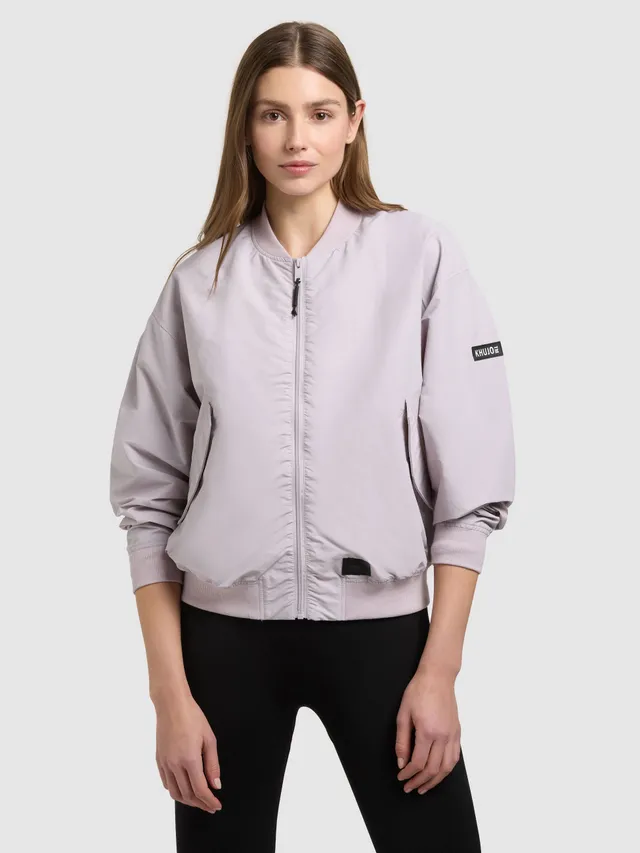 khujo-facee-blouson-bomberjacke-damen-raindrops-lilac-mit-tasche image 1