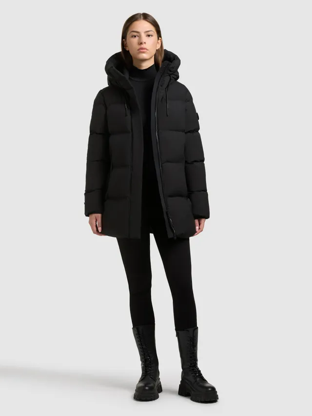 khujo-drown-matt-damen-winterjacke-schwarz-matt image 1