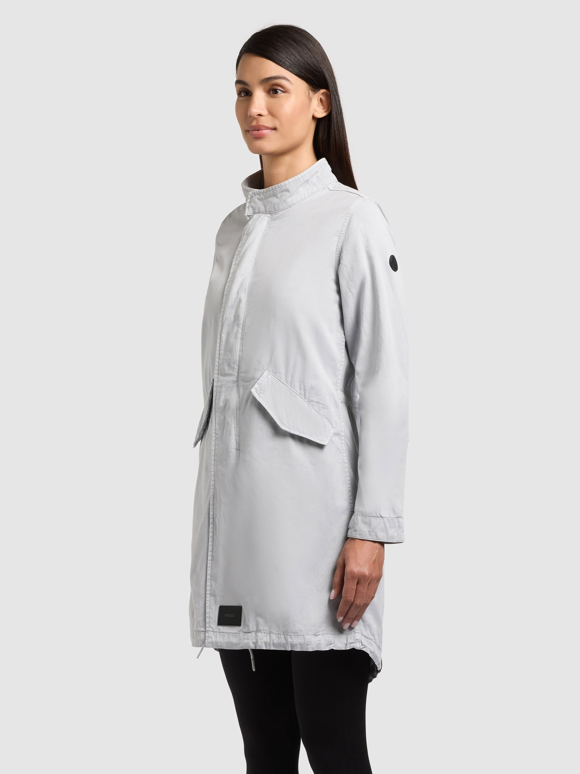 khujo-mantel-theres-light-grey-damen-parka-regular-fit-baumwoll-twill image 5