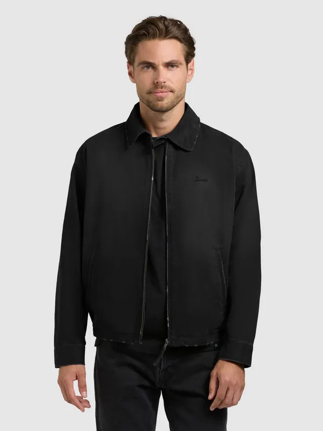khujo-blouson-noam-black-herren-used-look-jacke-loose-fit image 1