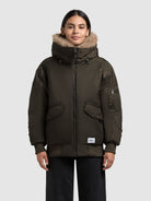 khujo-jacket-cela-forest-green-damen-bomberjacke image 4