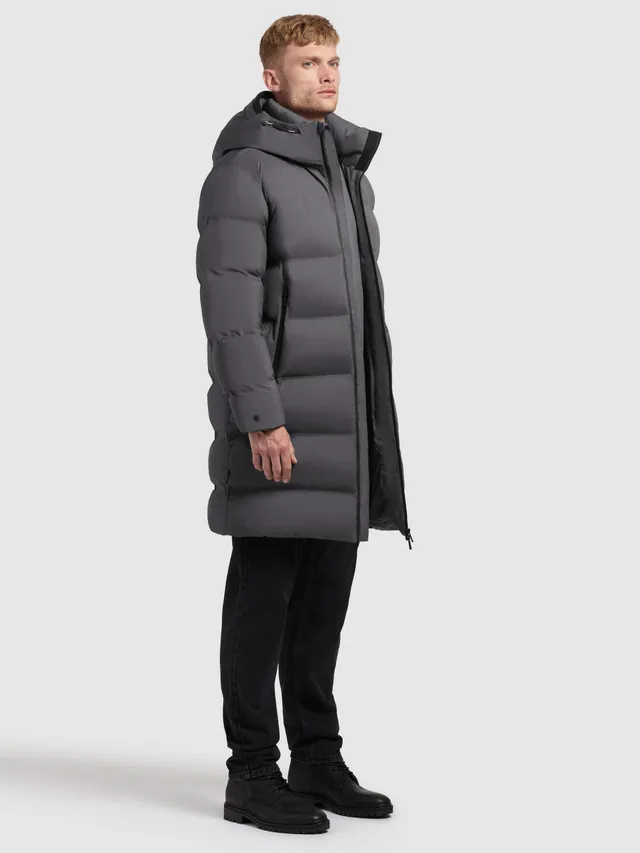 khujo-mantel-caius2-steel-grey-damen-steppmantel-knielang-wattiert image 1