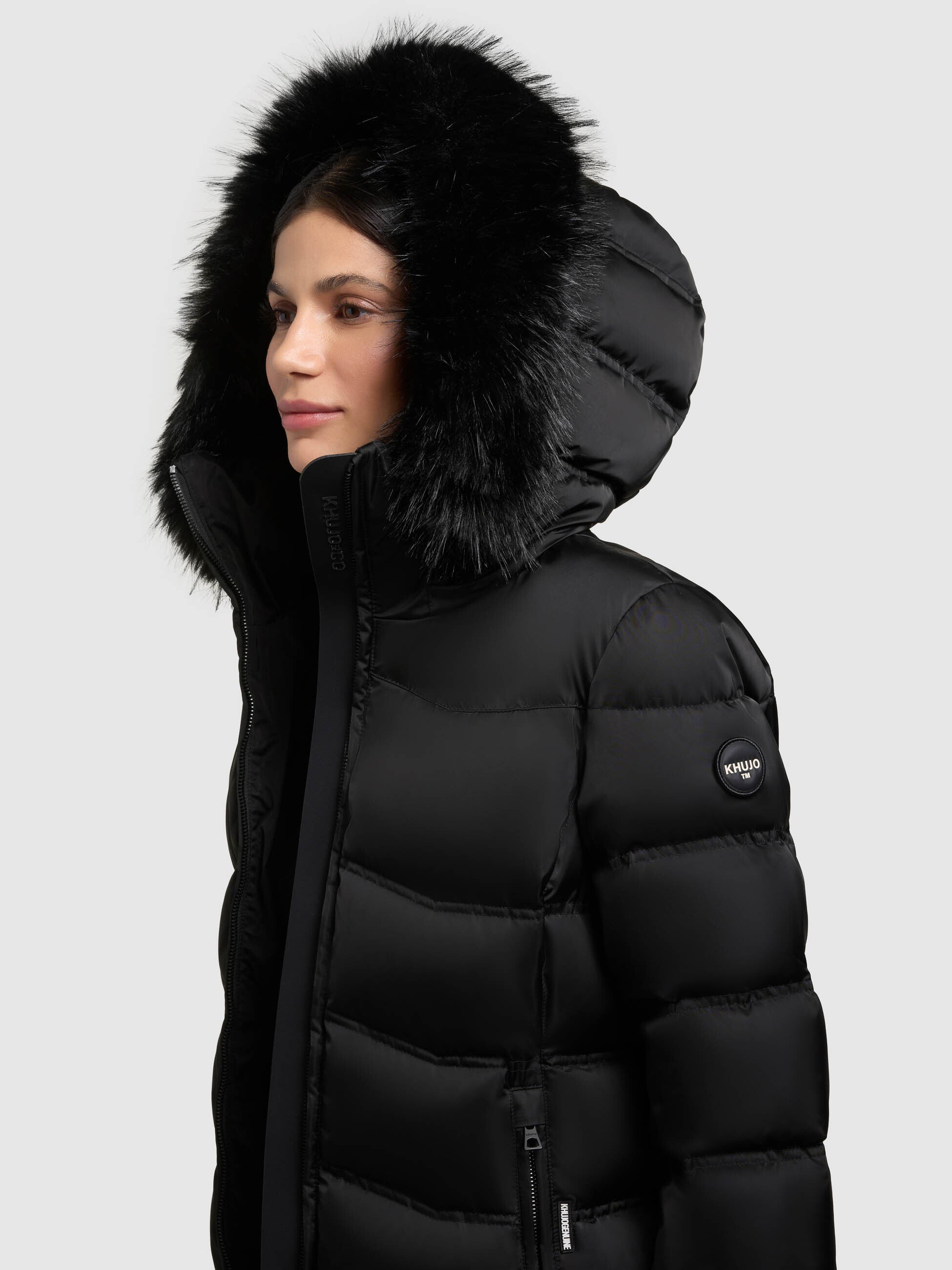 khujo-mantel-akkie-damen-steppmantel-black-mit-abnehmbarer-kapuze image 7