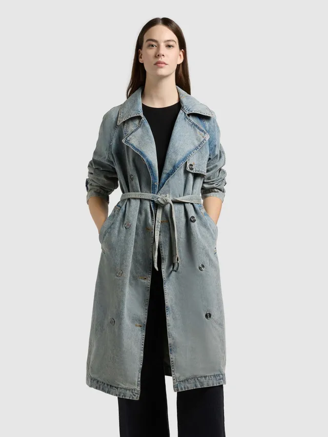 khujo-mantel-enza-damen-jeans-trench-blue-acid image 1