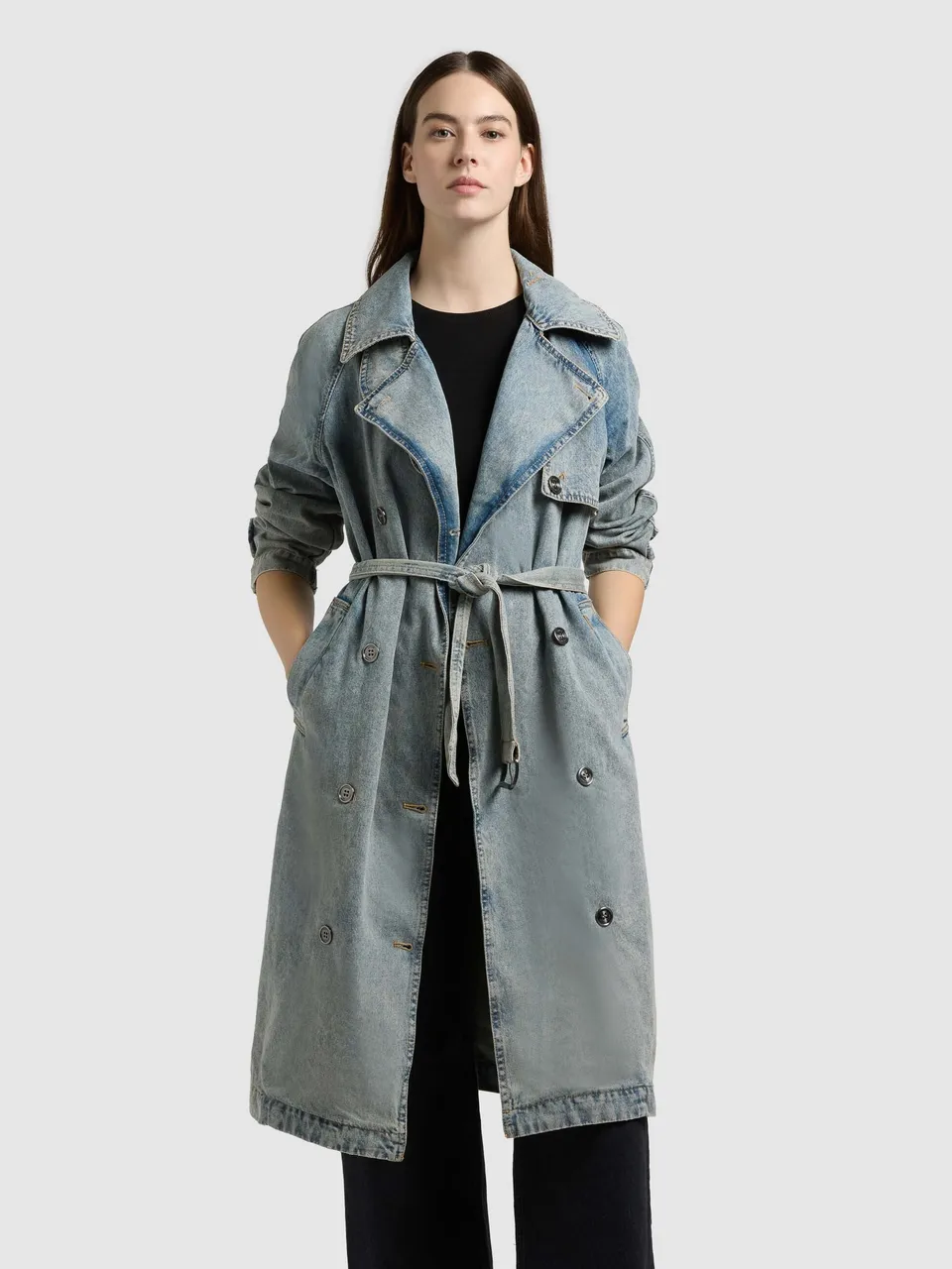 khujo-mantel-enza-damen-jeans-trench-blue-acid image 1