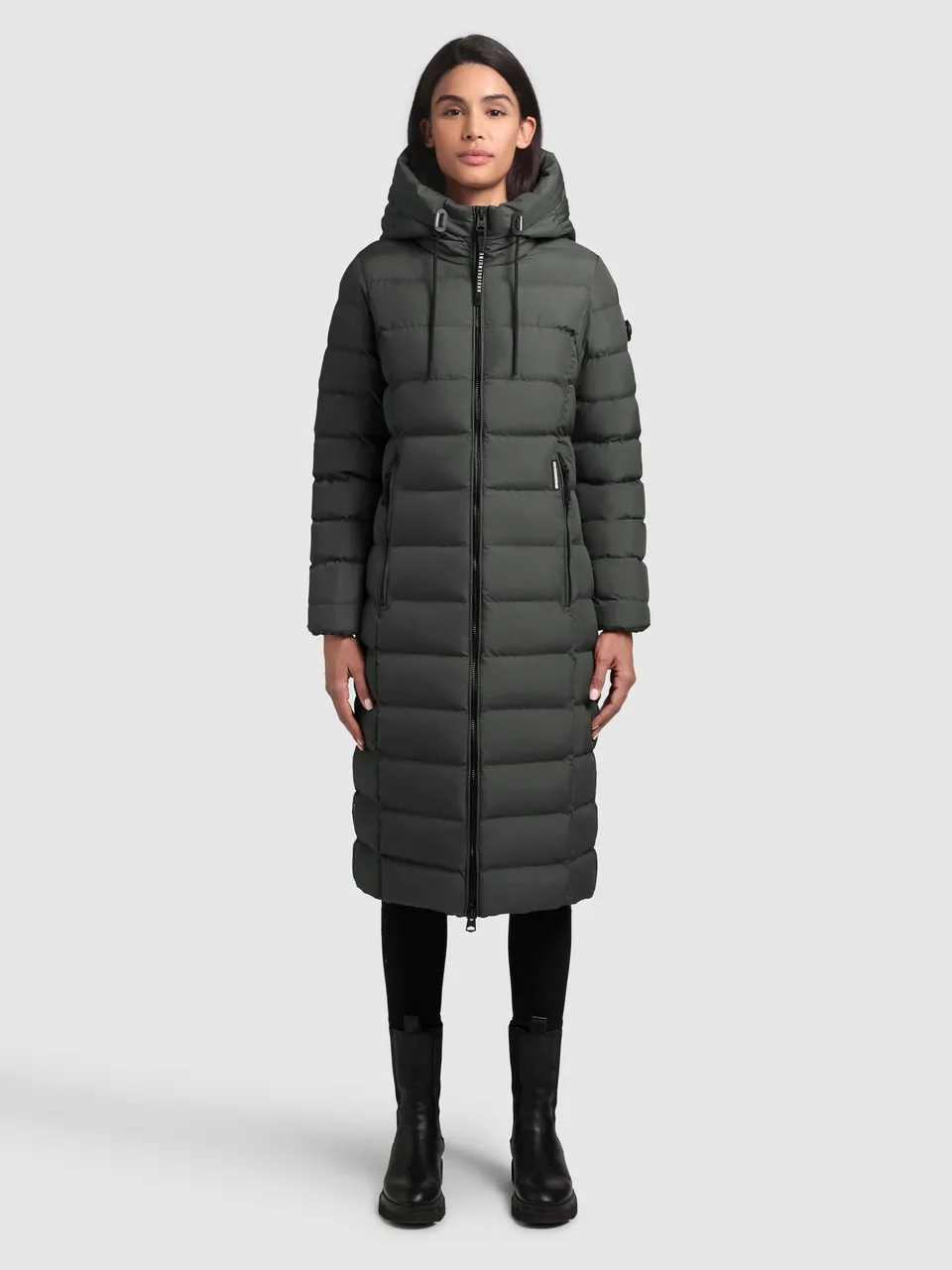 khujo-coat-simmie-foam-green-damen-steppmantel-knielang-regular-fit-mit-kapuze image 1