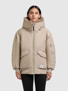 khujo-jacke-cela-light-beige-damen-bomberjacke-mit-kapuze image 4