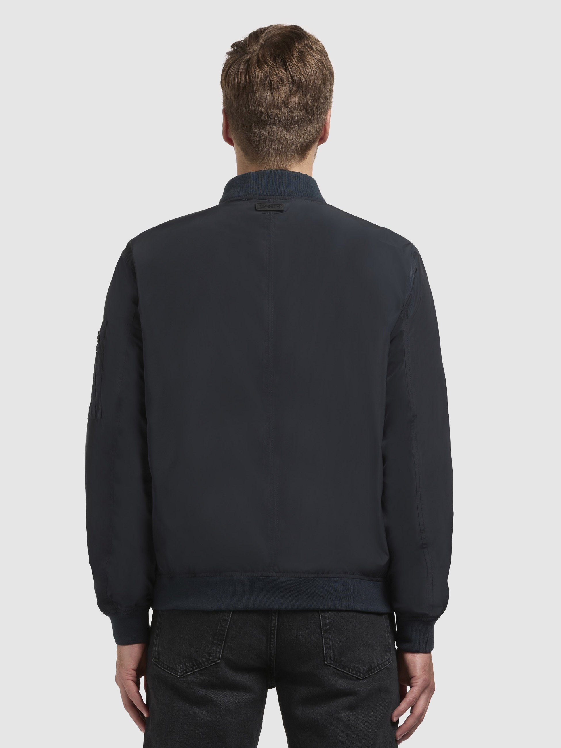 khujo-beki-blouson-bomberjacke-dunkelblau-gef-ttert-mit-rippb-ndchen image 3