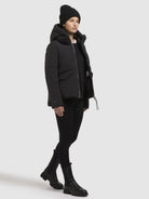 khujo-jacke-tira-schwarz-gesteppte-damen-kapuzenjacke image 6