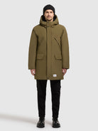 khujo-coat-figaro-scrub-green-wetterfester-parka-loose-fit image 2